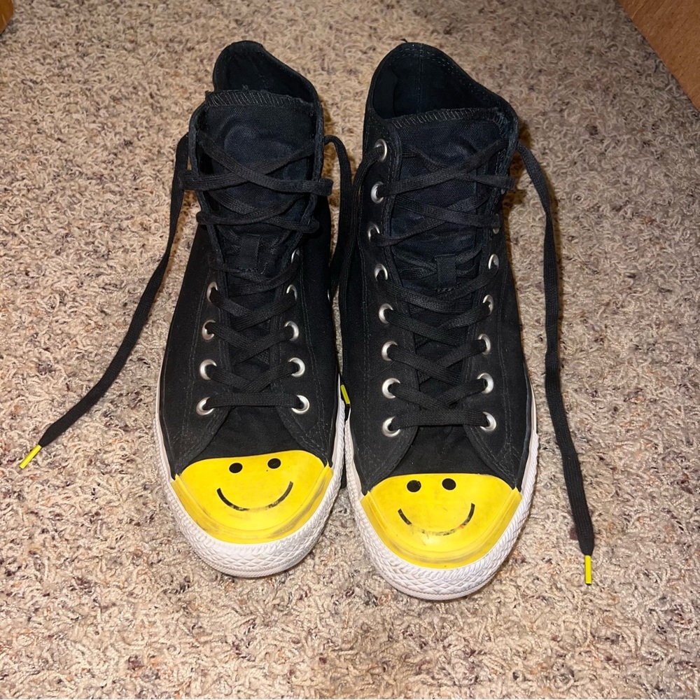 Converse Chuck Taylor All Star High Smiley Face Black